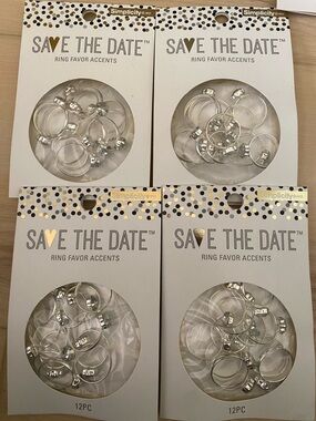 💍 ‘Rhinestone’ solitaire Ring Favor Accents - 96 count (more available)